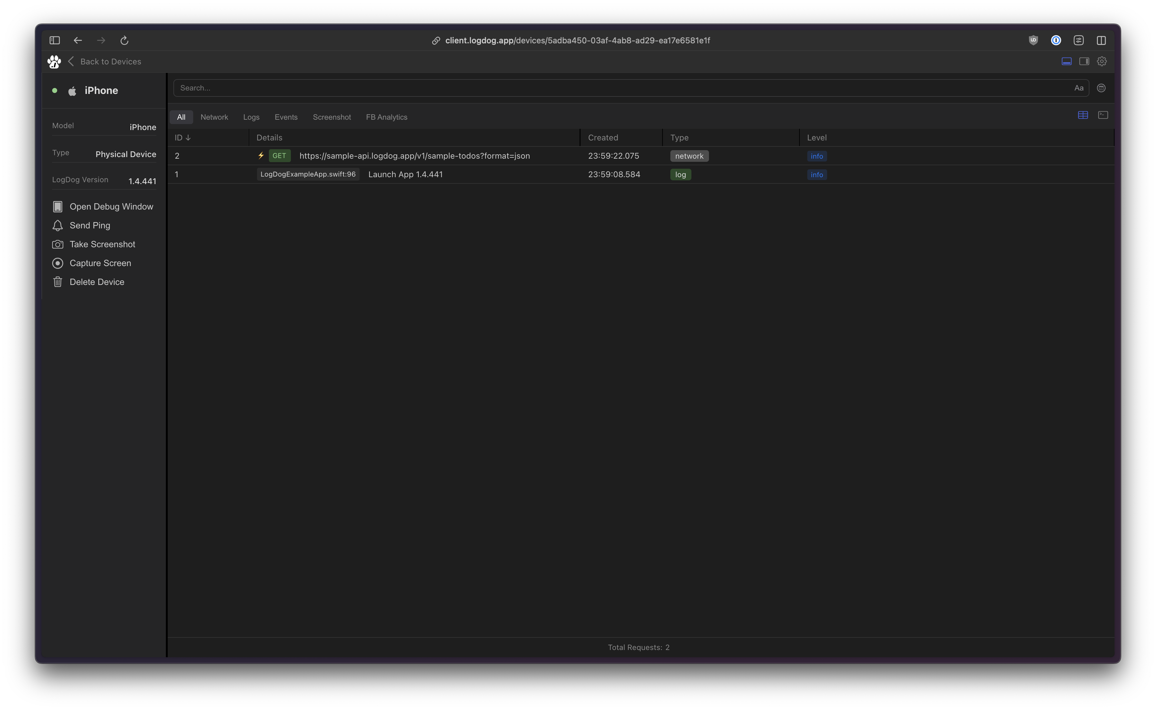LogDog Dashboard