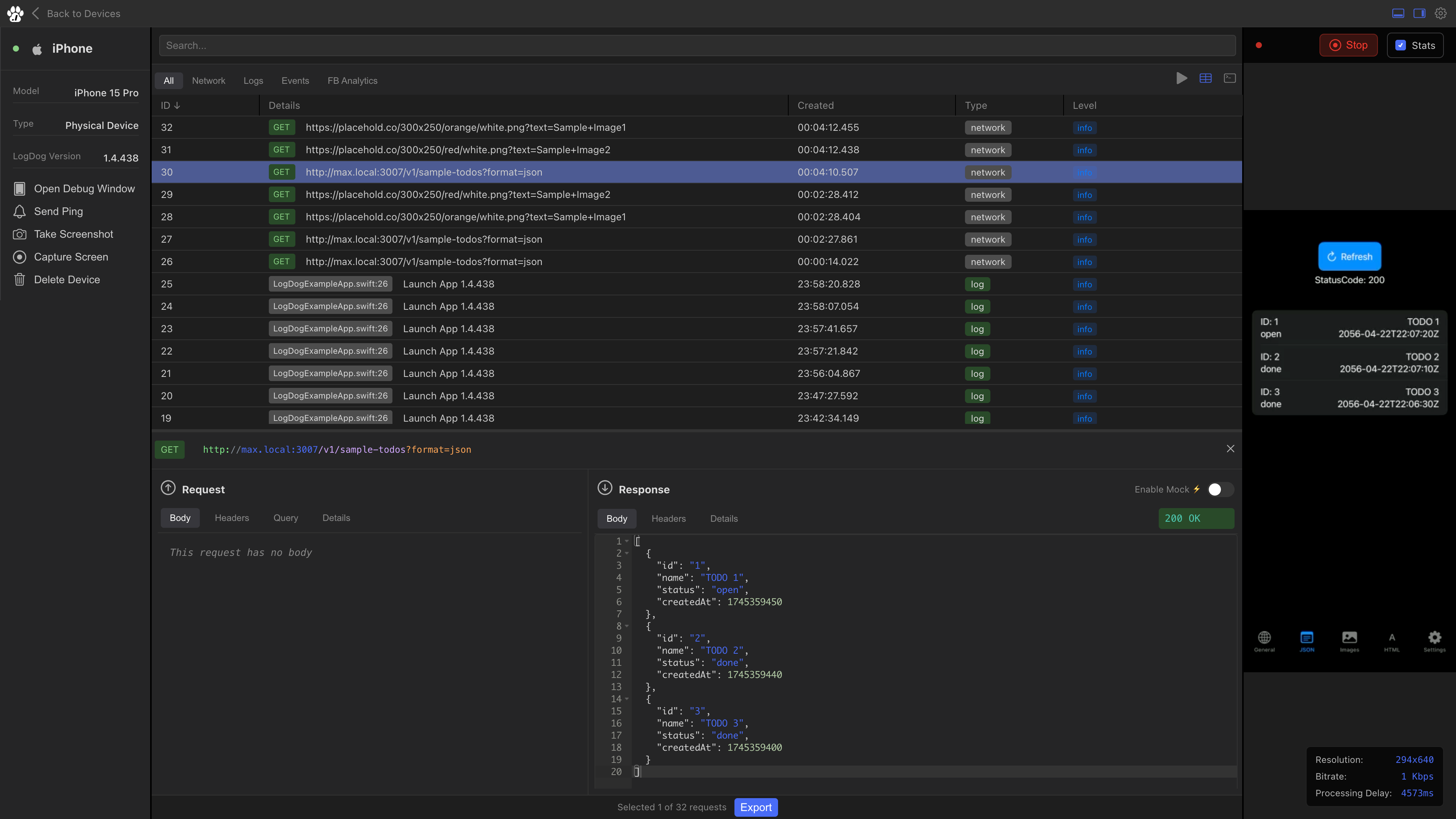 LogDog Screen Share